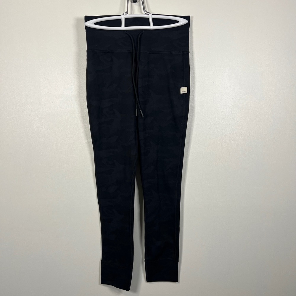 Vuori Womens Daily Jogger Black Camo High Rise Drawstring Sweatpants XS